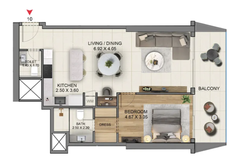 Apartment in Jumeirah Islands, Dubai 1 bedroom, 90 sq.m. № 120589 - photo 10