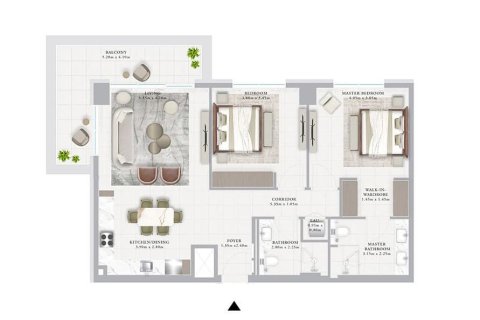 Купить квартиру в Mina Rashid, Дубай: 2 спальни, 117м², № 75077 - фото 11