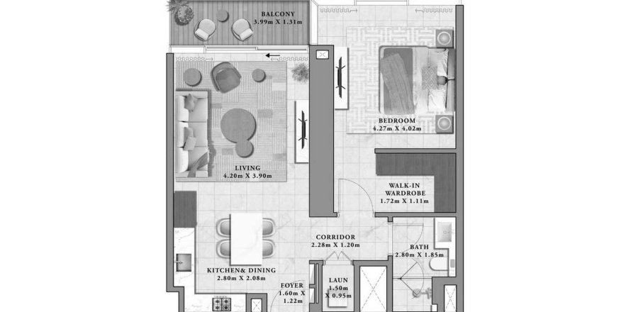 Apartamento en Avarra by Palace en Business Bay, Dubai, 1 dormitorio, 74.18 m², № 71958