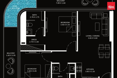 Appartement à Business Bay, Dubai, 2 chambres, 104.8 m², № 119217 - photo 15