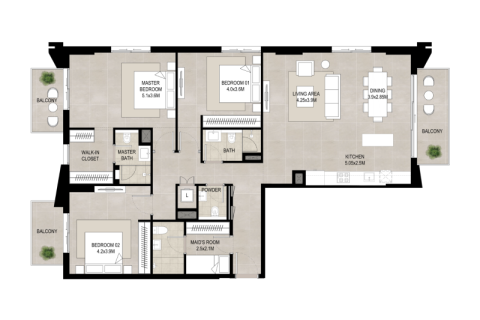 Apartment in Town Square, Dubai 1 bedroom, 67 sq.m. № 92498 - photo 5