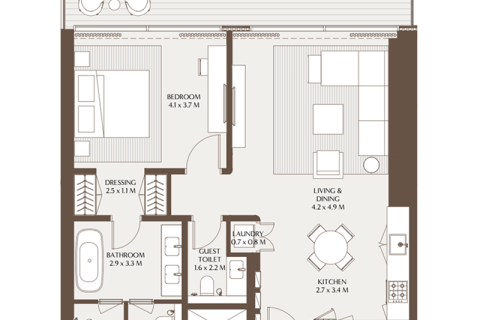 Apartment in DIFC, Dubai 1 bedroom, 97 sq.m. № 92504 - photo 4