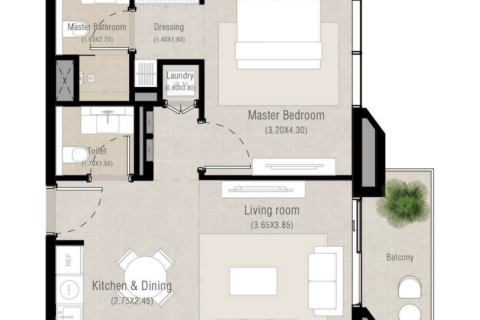 Apartment in Town Square, Dubai 1 bedroom, 63 sq.m. № 92500 - photo 3