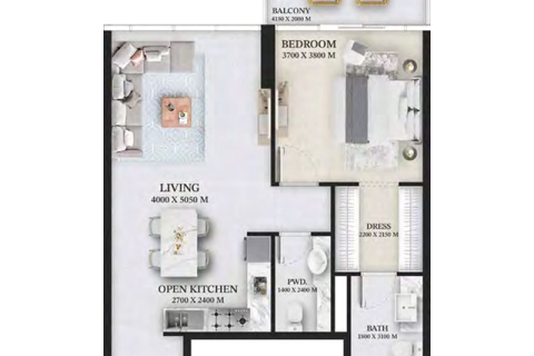 Apartamento en Dubai, 1 dormitorio, № 92503 - foto 9