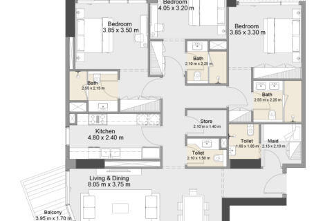 Apartment in Dubai 1 bedroom, 74 sq.m. № 92501 - photo 7