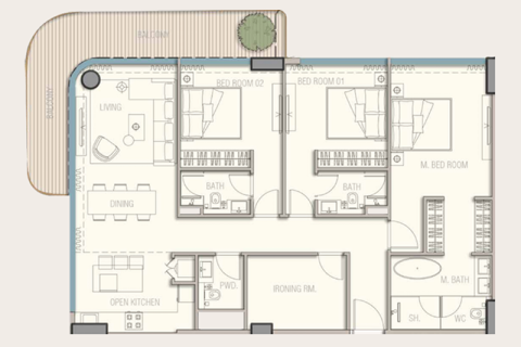Apartment in Dubai 1 bedroom, 71 sq.m. № 103448 - photo 10