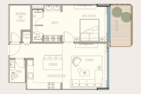 Apartment in Dubai 1 bedroom, 71 sq.m. № 103448 - photo 12
