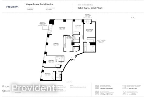 Appartement à Dubai Marina, Dubai, 4 chambres, 242.4 m², № 30762 - photo 17