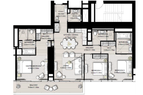 Appartement à Dubai Marina, Dubai, 1 chambre, № 92672 - photo 9