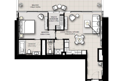 Appartement à Dubai Marina, Dubai, 1 chambre, № 92672 - photo 7