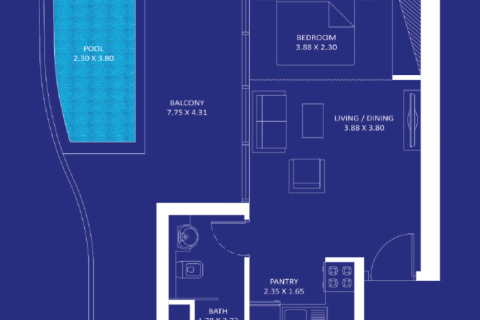 Appartement à Maritime City, Dubai, studio, № 92679 - photo 5
