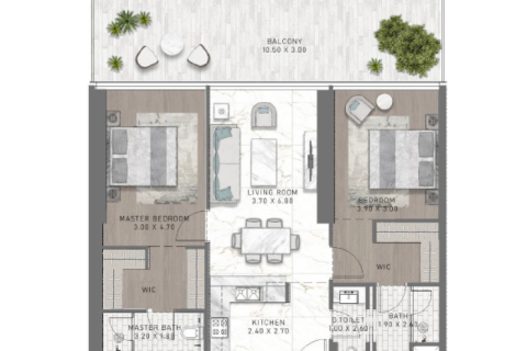 Appartement à Dubai Harbour, Dubai, 1 chambre, 69 m², № 92673 - photo 8