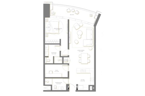 Apartment in Palm Jumeirah, Dubai 1 bedroom, 99.8 sq.m. № 47904 - photo 13