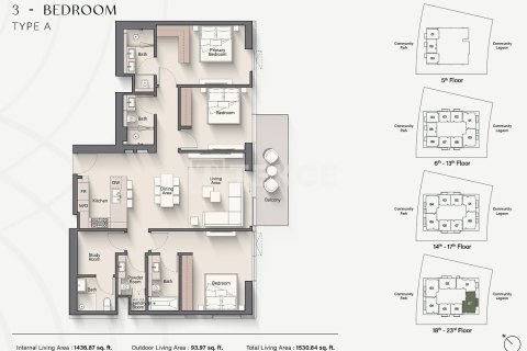 Appartement à Meydan, Dubai, 1 chambre, 85 m², № 50242 - photo 20