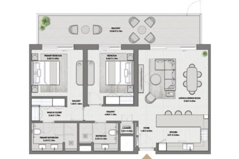 Apartment in Madinat Jumeirah Living, Umm Suqeim, Dubai 1 bedroom, 73 sq.m. № 103733 - photo 12