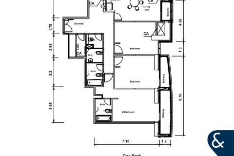 Apartment in Dubai Marina, Dubai 3 bedrooms, 186 sq.m. № 88936 - photo 15