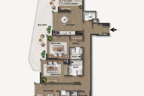 Apartment in Dubai 1 bedroom, 63 sq.m. № 92289 - photo 8