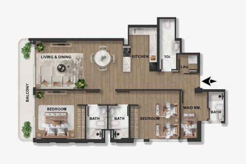 Apartment in Dubai 1 bedroom, 63 sq.m. № 92289 - photo 7