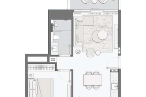 Apartment in Ras Al Khor, Dubai 1 bedroom № 92298 - photo 6