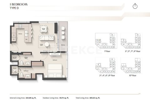 شقة في Meydan, دبي 2 غرف نوم, 110 م² رقم 124828 - صورة 23