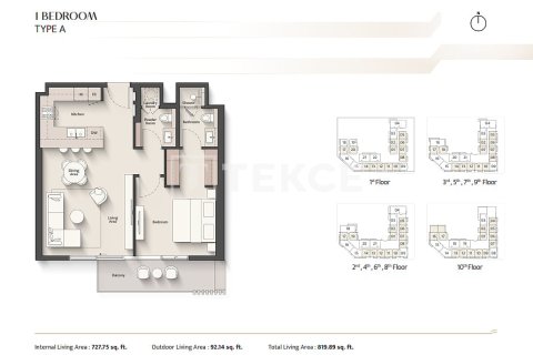 شقة في Meydan, دبي 2 غرف نوم, 110 م² رقم 124828 - صورة 17