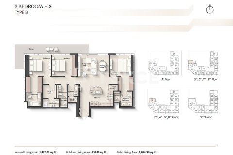 شقة في Meydan, دبي 2 غرف نوم, 110 م² رقم 124828 - صورة 18