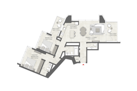 Apartment in Dubai Marina, Dubai studio, 81 sq.m. № 92519 - photo 9