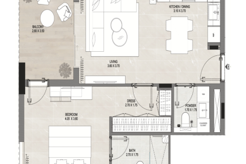 Apartment in Dubai 1 bedroom, 59 sq.m. № 92420 - photo 3