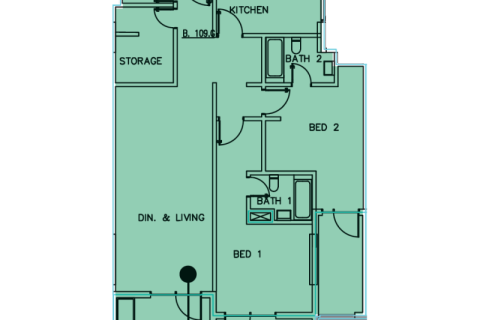 Apartment in Mirdif, Dubai studio, 98 sq.m. № 92424 - photo 6