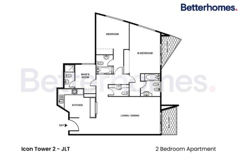 Appartement à Jumeirah Lake Towers, Dubai, 2 chambres, 121 m², № 57450 - photo 2