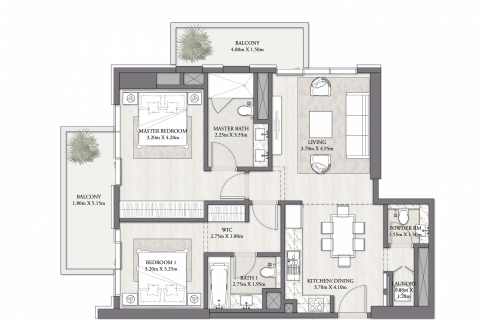 Apartment in BEACH MANSION in Dubai 2 bedrooms, 115 sq.m. № 31081 - photo 10