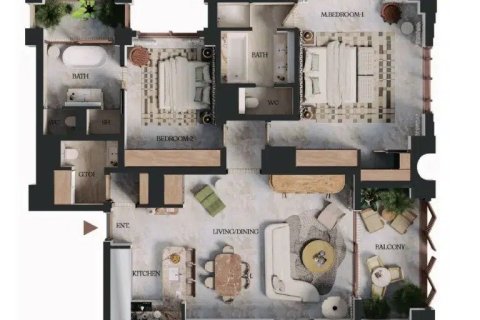 Apartment in Business Bay, Dubai 1 bedroom, 82 sq.m. № 103456 - photo 4
