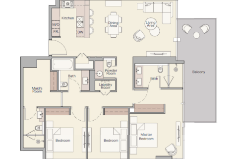 Apartment in Business Bay, Dubai studio № 92684 - photo 7