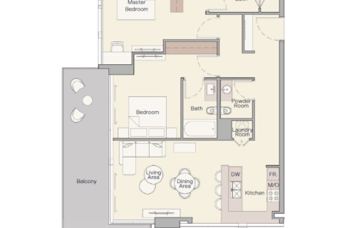 Apartment in Business Bay, Dubai studio № 92684 - photo 6