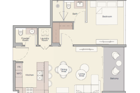 Apartment in Business Bay, Dubai studio № 92684 - photo 5