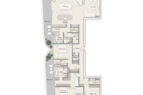 Penthouse à Palm Jumeirah, Dubai, 2 chambres, 153 m², № 92693 - photo 6