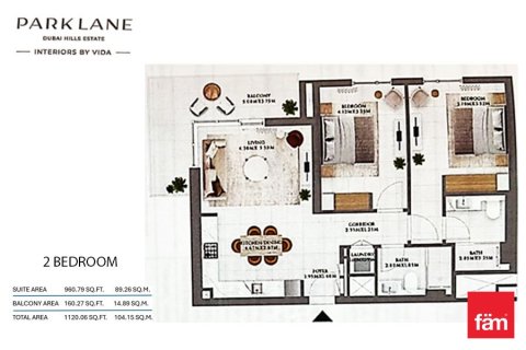 Apartamento en Dubai Hills Estate, Dubai, 2 dormitorios, 104.1 m², № 84603 - foto 10