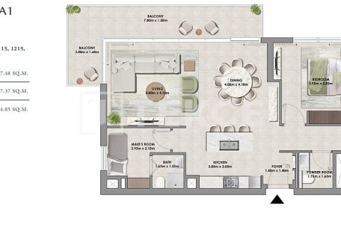 Apartamento en Dubai Hills Estate, Dubai, 1 dormitorio, 64 m², № 123694 - foto 17