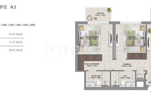 Apartamento en Dubai Hills Estate, Dubai, 1 dormitorio, 64 m², № 123694 - foto 14