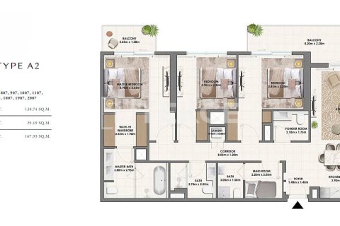 Apartamento en Dubai Hills Estate, Dubai, 2 dormitorios, 121 m², № 123693 - foto 13
