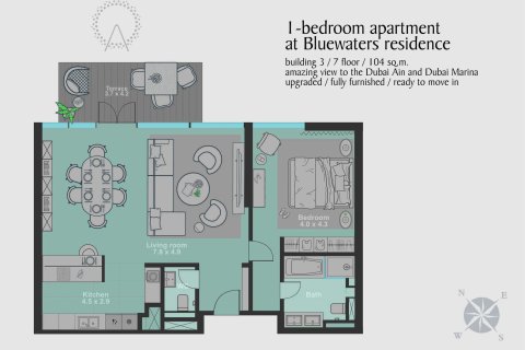Apartment in Bluewaters, Dubai 1 bedroom, 104 sq.m. № 9256 - photo 11