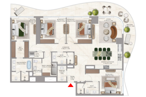 Apartment in Dubai Harbour, Dubai 1 bedroom, 77 sq.m. № 92330 - photo 7