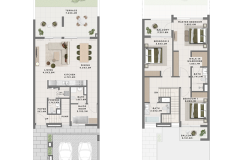 Townhouse in The Valley, Dubai 3 bedrooms, 209 sq.m. № 92339 - photo 5