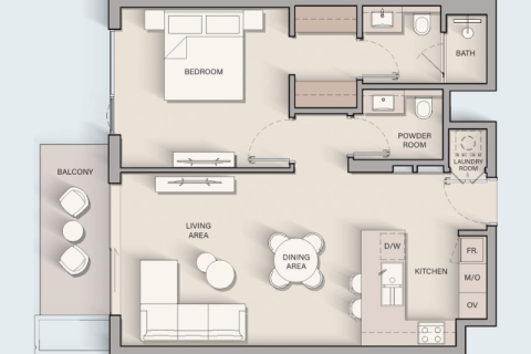Apartment in Dubai Land, Dubai studio, 45 sq.m. № 92306 - photo 10
