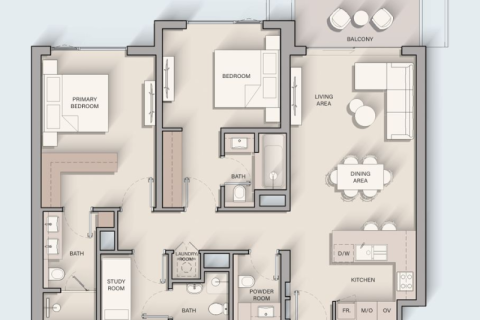 Apartment in Dubai Land, Dubai studio, 45 sq.m. № 92306 - photo 13