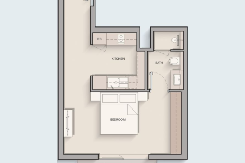 Apartment in Dubai Land, Dubai studio, 45 sq.m. № 92306 - photo 9