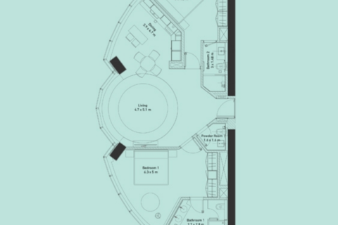 Apartment in Business Bay, Dubai 1 bedroom, 61 sq.m. № 92317 - photo 6