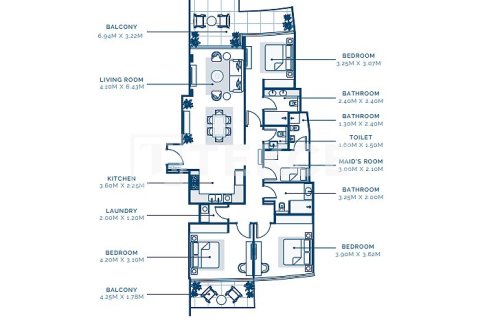 Appartement à Dubai, 2 chambres, 107 m², № 85207 - photo 26