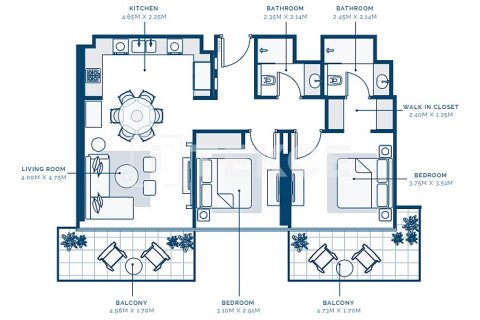Appartement à Dubai, 2 chambres, 107 m², № 85207 - photo 23