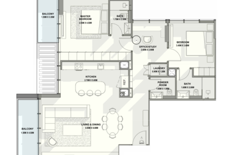 Apartamento en Dubai, 1 dormitorio, 65 m², № 103505 - foto 3